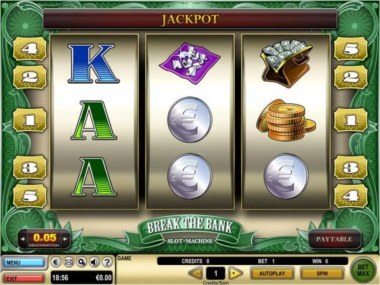  Main Screen Reels at Break the Bank 3 Reel Mobile Real Slot created by GTECH