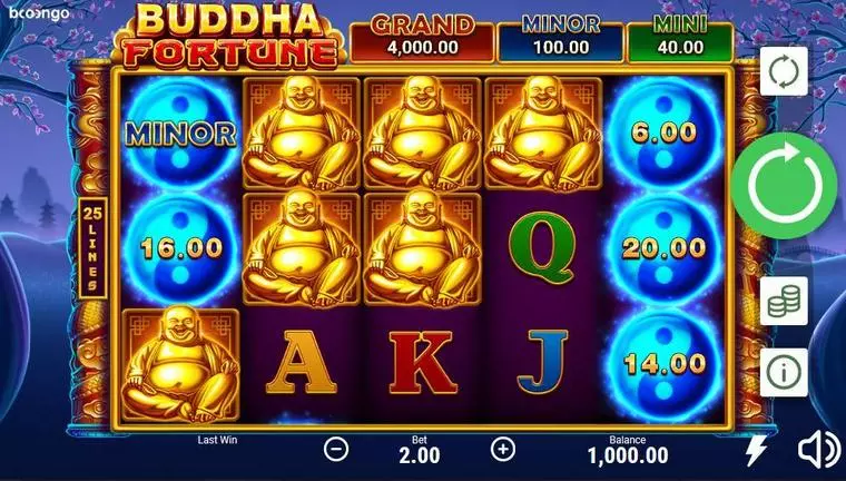  Main Screen Reels at Buddha Fortune 5 Reel Mobile Real Slot created by Booongo