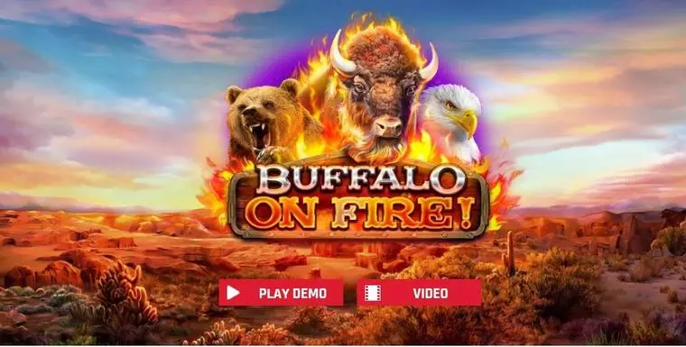  Introduction Screen at Buffalo On Fire! 5 Reel Mobile Real Slot created by Red Rake Gaming