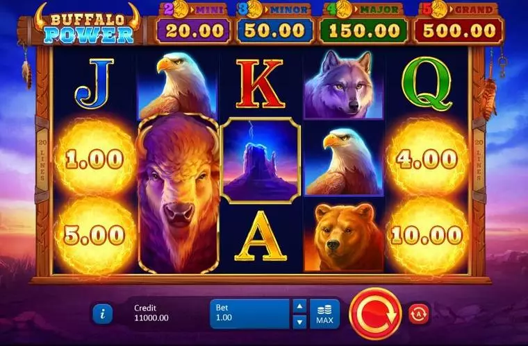  Main Screen Reels at Buffalo Power: Hold and Win 5 Reel Mobile Real Slot created by Playson