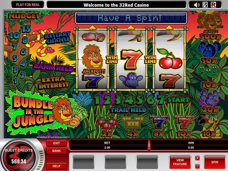  Bonus 1 at Bundle in the Jungle 3 Reel Mobile Real Slot created by Microgaming