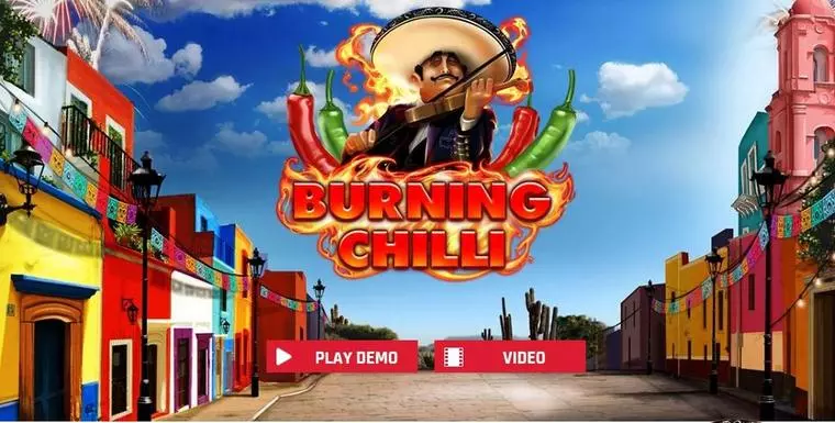  Introduction Screen at Burning Chilli 5 Reel Mobile Real Slot created by Red Rake Gaming