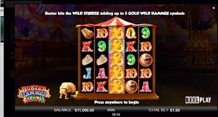  Info and Rules at Buster Hammer Carnival 5 Reel Mobile Real Slot created by ReelPlay