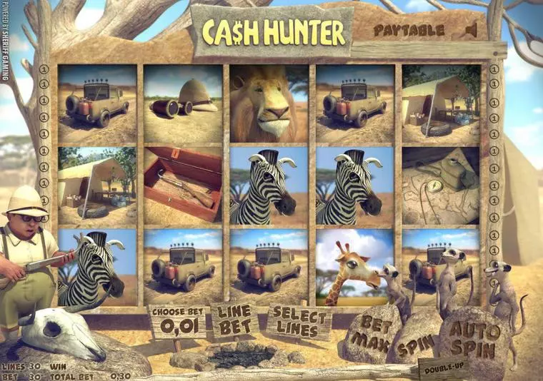  Main Screen Reels at Ca$h Hunter 5 Reel Mobile Real Slot created by Sheriff Gaming