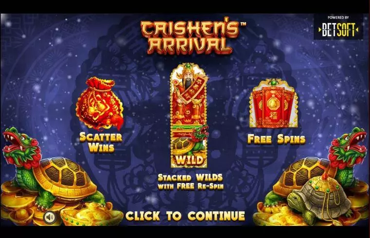  Info and Rules at Caishen's Arrival  5 Reel Mobile Real Slot created by BetSoft