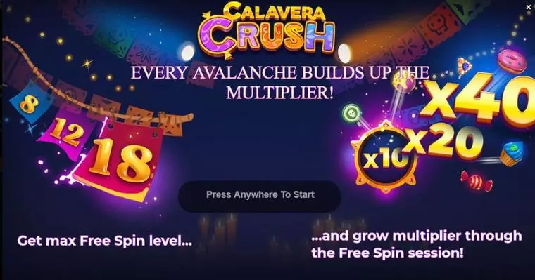  Info and Rules at Calavera Crush 6 Reel Mobile Real Slot created by Yggdrasil