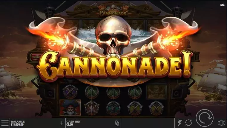  Logo at Cannonade! 6 Reel Mobile Real Slot created by Yggdrasil