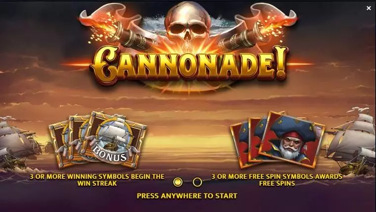  Info and Rules at Cannonade! 6 Reel Mobile Real Slot created by Yggdrasil