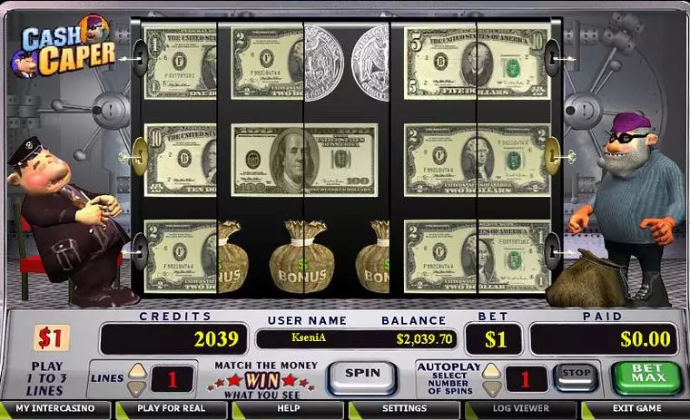 Main Screen Reels at Cash Caper 5 Reel Mobile Real Slot created by CryptoLogic