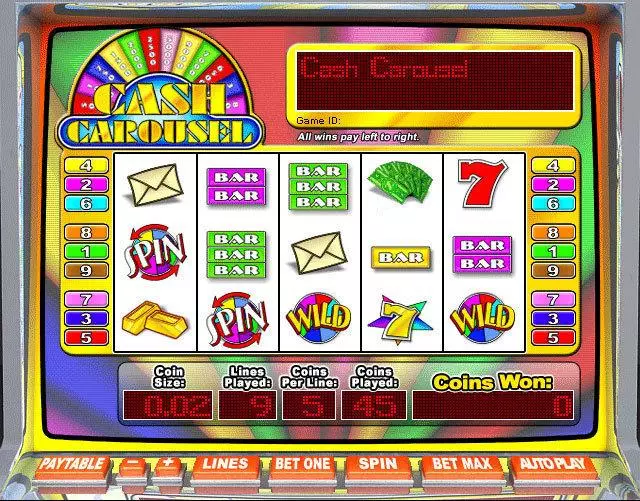  Main Screen Reels at Cash Carousel 5 Reel Mobile Real Slot created by Leap Frog
