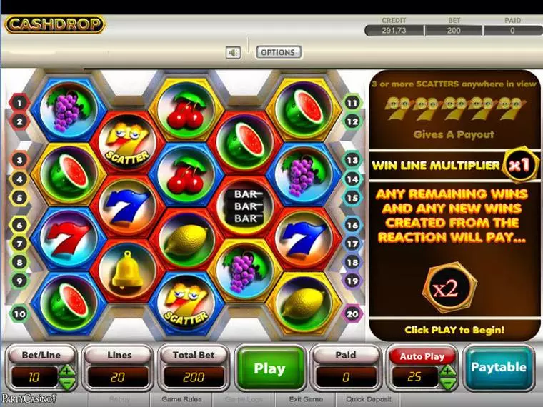  Main Screen Reels at Cash Drop 5 Reel Mobile Real Slot created by bwin.party