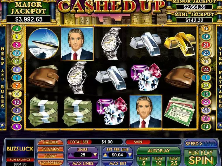  Main Screen Reels at Cashed Up 5 Reel Mobile Real Slot created by NuWorks