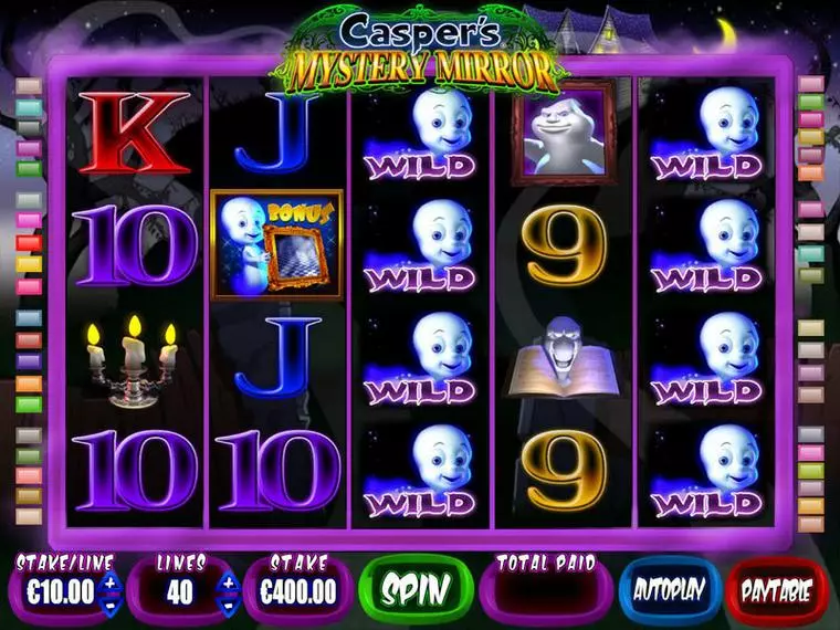  Main Screen Reels at Casper's Mystery Mirror 5 Reel Mobile Real Slot created by Blueprint Gaming
