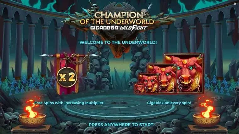  Info and Rules at Champion of the Underworld 6 Reel Mobile Real Slot created by Yggdrasil