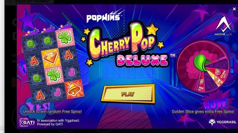  Info and Rules at CherryPop Deluxe 5 Reel Mobile Real Slot created by AvatarUX