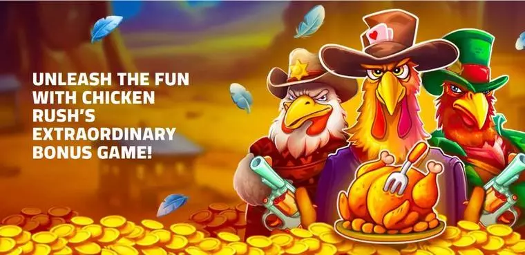  Introduction Screen at Chicken Rush 5 Reel Mobile Real Slot created by BGaming