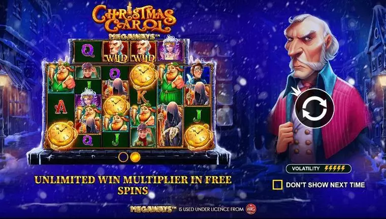  Info and Rules at Christmas Carol Megaways 5 Reel Mobile Real Slot created by Pragmatic Play