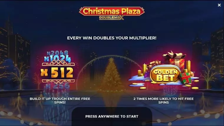  Info and Rules at Christmas Plaza DoubleMax 5 Reel Mobile Real Slot created by Yggdrasil