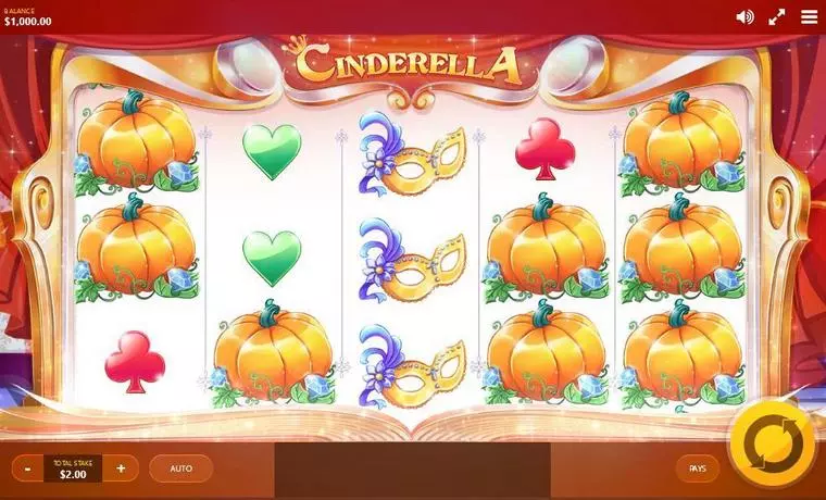  Main Screen Reels at Cinderella 5 Reel Mobile Real Slot created by Red Tiger Gaming