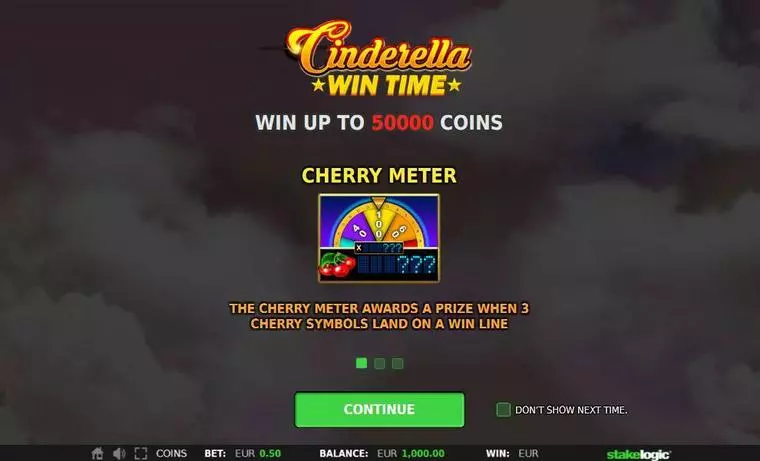  Info and Rules at Cinderella Win Time 3 Reel Mobile Real Slot created by StakeLogic