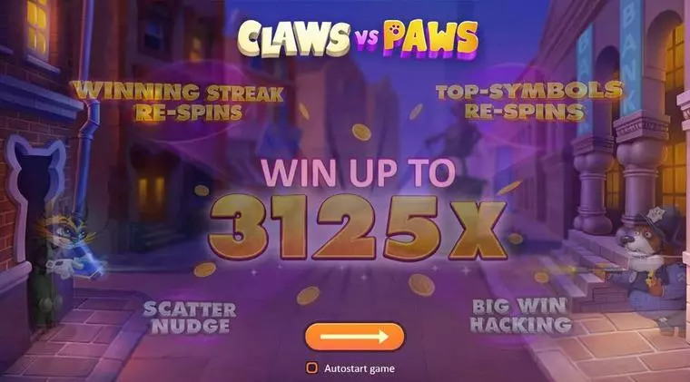  Info and Rules at Claws vs Paws 5 Reel Mobile Real Slot created by Playson