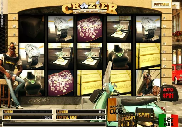  Main Screen Reels at Crazier Jewelry 5 Reel Mobile Real Slot created by Sheriff Gaming
