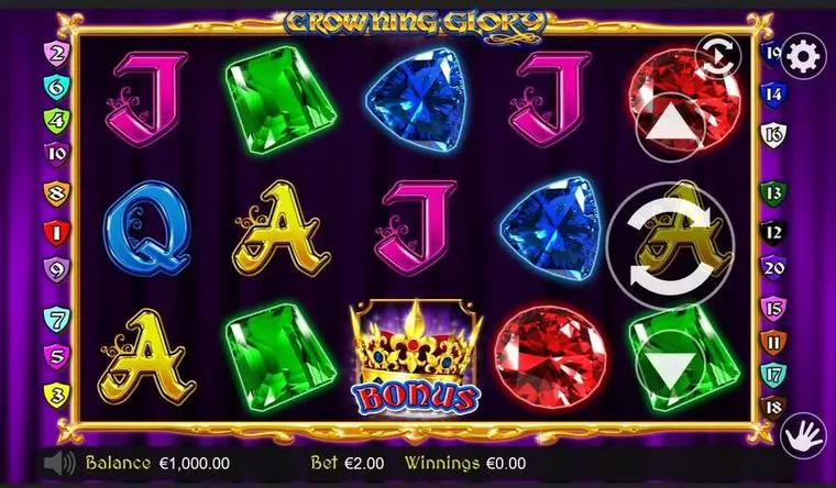  Main Screen Reels at Crowning Glory  5 Reel Mobile Real Slot created by Betdigital