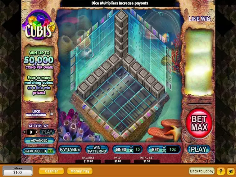  Main Screen Reels at Cubis 0 Reel Mobile Real Slot created by NeoGames