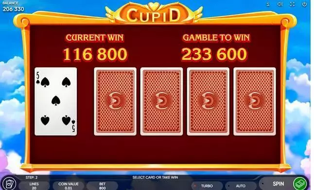 Winning Screenshot at Cupid 5 Reel Mobile Real Slot created by Endorphina