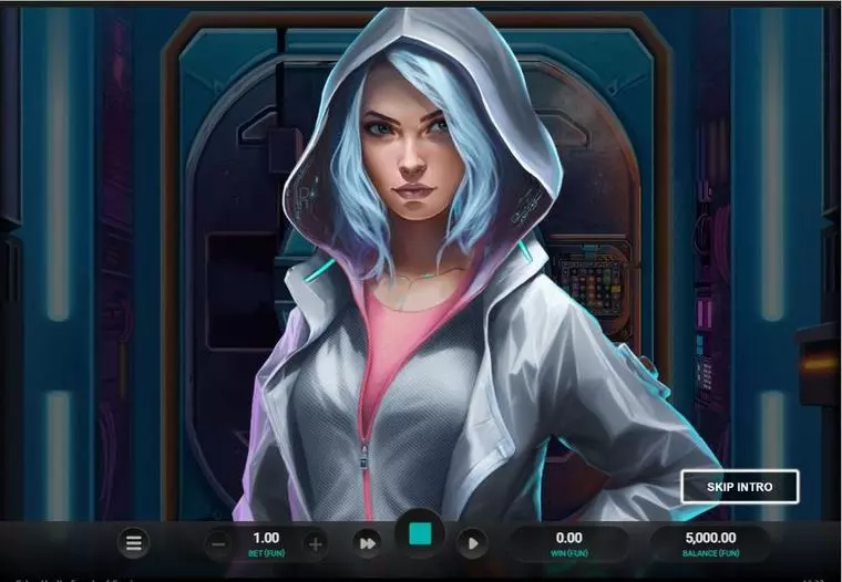  Introduction Screen at Cybes Vault 5 Reel Mobile Real Slot created by Four Leaf Gaming