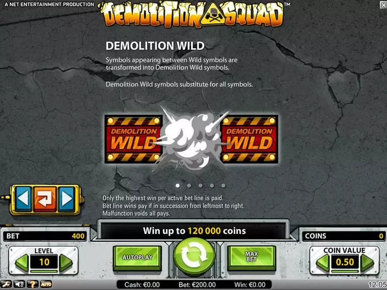  Bonus 1 at Demolition Squad 5 Reel Mobile Real Slot created by NetEnt
