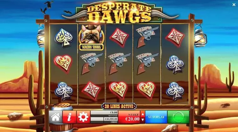  Main Screen Reels at Desperate Dawgs 5 Reel Mobile Real Slot created by Yggdrasil