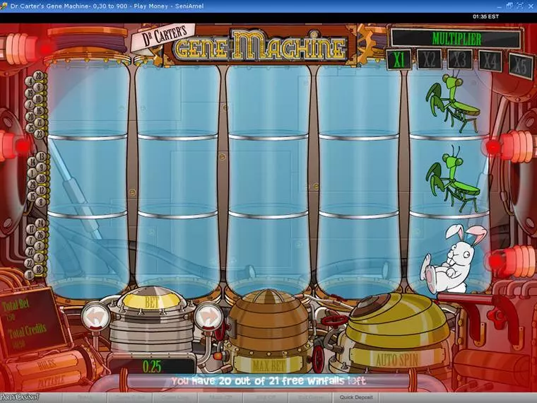  Bonus 4 at Dr Carter's Gene Machine 5 Reel Mobile Real Slot created by bwin.party