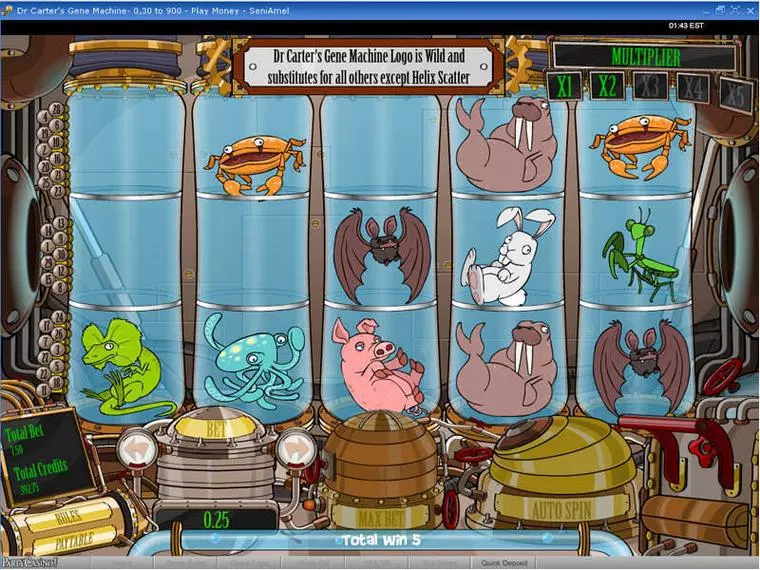  Bonus 5 at Dr Carter's Gene Machine 5 Reel Mobile Real Slot created by bwin.party