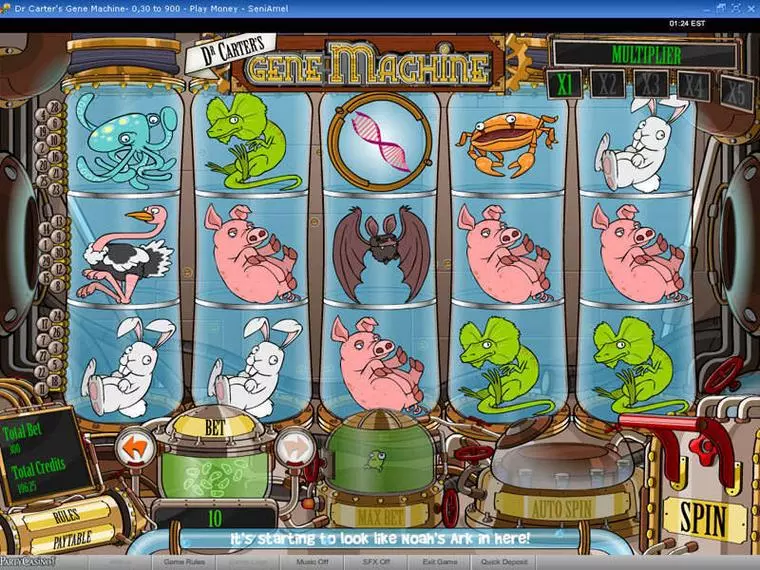  Main Screen Reels at Dr Carter's Gene Machine 5 Reel Mobile Real Slot created by bwin.party
