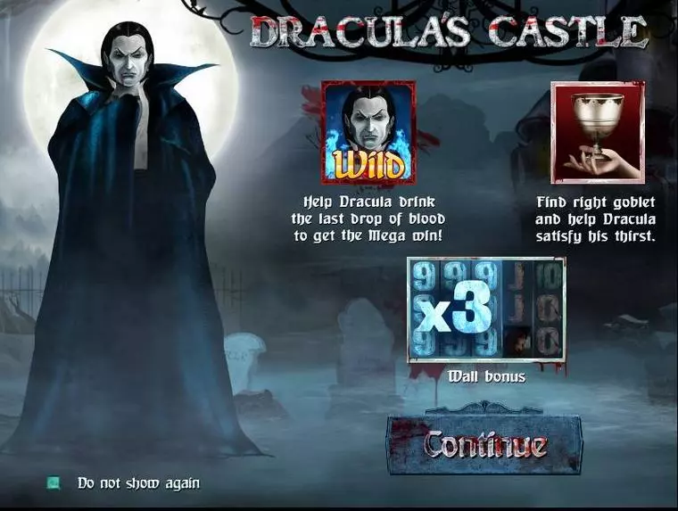  Info and Rules at Dracula's Castle 5 Reel Mobile Real Slot created by Wazdan