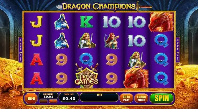  Main Screen Reels at Dragon Champions 5 Reel Mobile Real Slot created by PlayTech