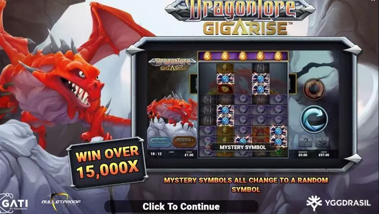  Info and Rules at Dragon Lore GigaRise 5 Reel Mobile Real Slot created by Bulletproof Games