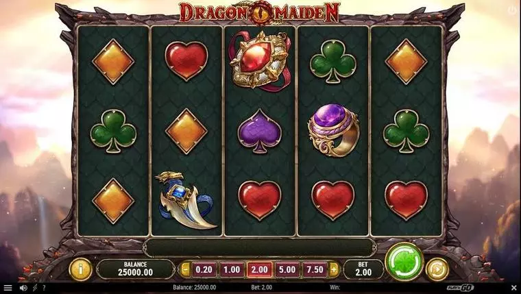  Main Screen Reels at Dragon Maiden 5 Reel Mobile Real Slot created by Play'n GO