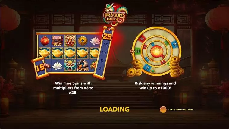 Info and Rules at Dragon's Lucky 25 5 Reel Mobile Real Slot created by Mascot Gaming