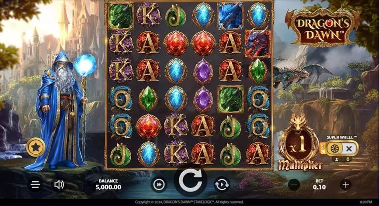  Main Screen Reels at Dragon’s Dawn 6 Reel Mobile Real Slot created by StakeLogic
