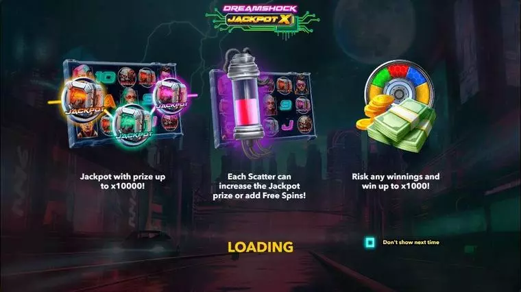  Info and Rules at DREAMSHOCK: JACKPOT X 5 Reel Mobile Real Slot created by Mascot Gaming