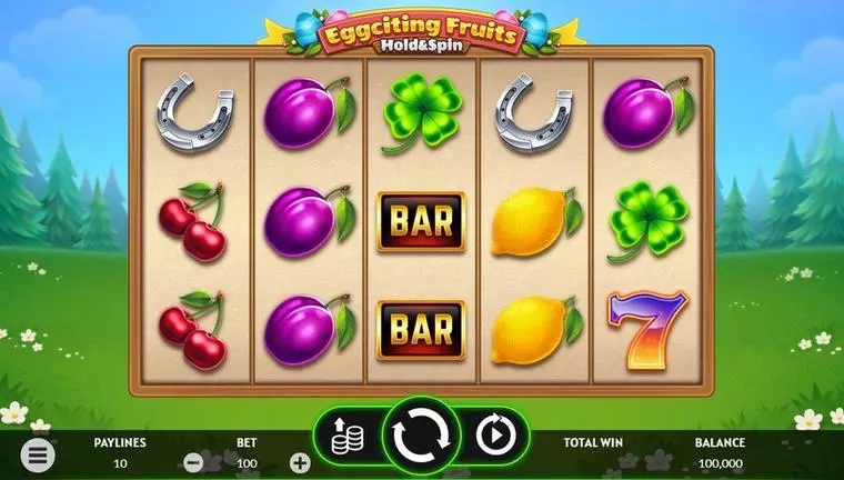  Main Screen Reels at Eggciting Fruits – Hold&Spin 5 Reel Mobile Real Slot created by Apparat Gaming
