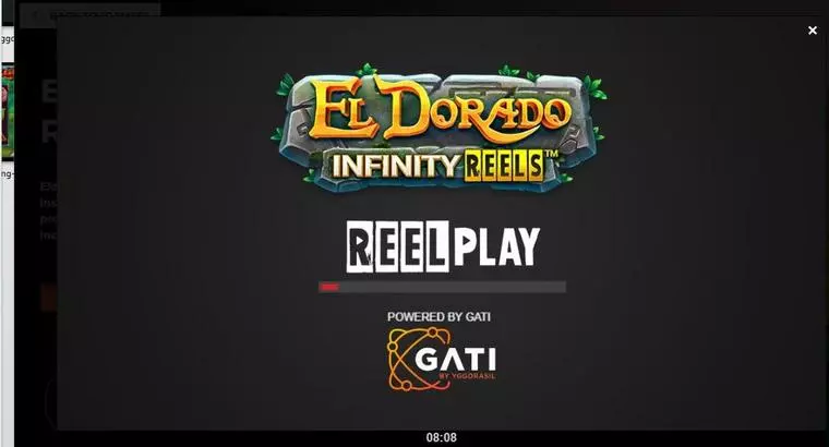  Introduction Screen at El Dorado Infinity Reels 4 Reel Mobile Real Slot created by ReelPlay