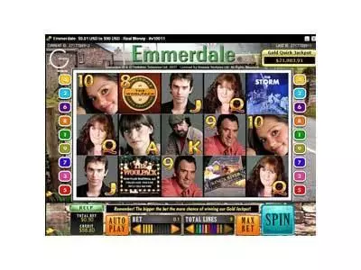 Main Screen Reels at Emmerdale 5 Reel Mobile Real Slot created by iGlobal Media