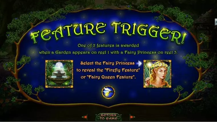  Info and Rules at Enchanted Garden II 5 Reel Mobile Real Slot created by RTG