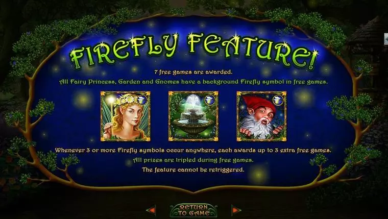  Info and Rules at Enchanted Garden II 5 Reel Mobile Real Slot created by RTG