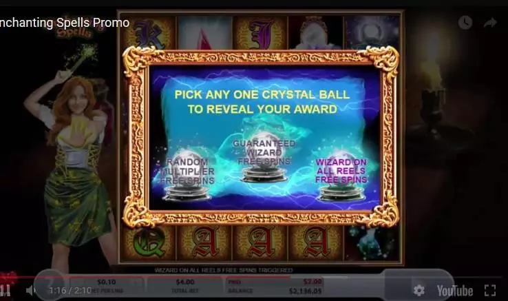  Free Spins Feature at Enchanting Spells 5 Reel Mobile Real Slot created by 2 by 2 Gaming