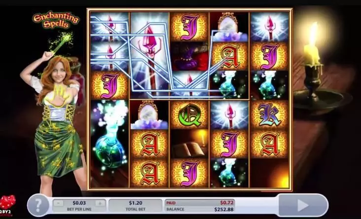  Main Screen Reels at Enchanting Spells 5 Reel Mobile Real Slot created by 2 by 2 Gaming