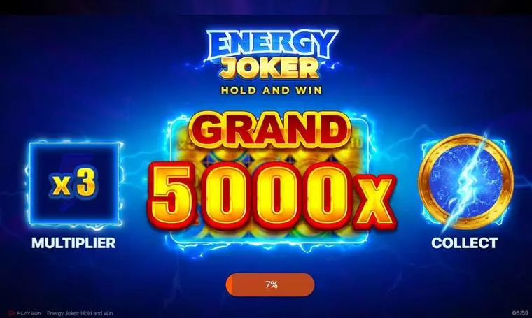  Introduction Screen at Energy Joker - Hold and Win 5 Reel Mobile Real Slot created by Playson
